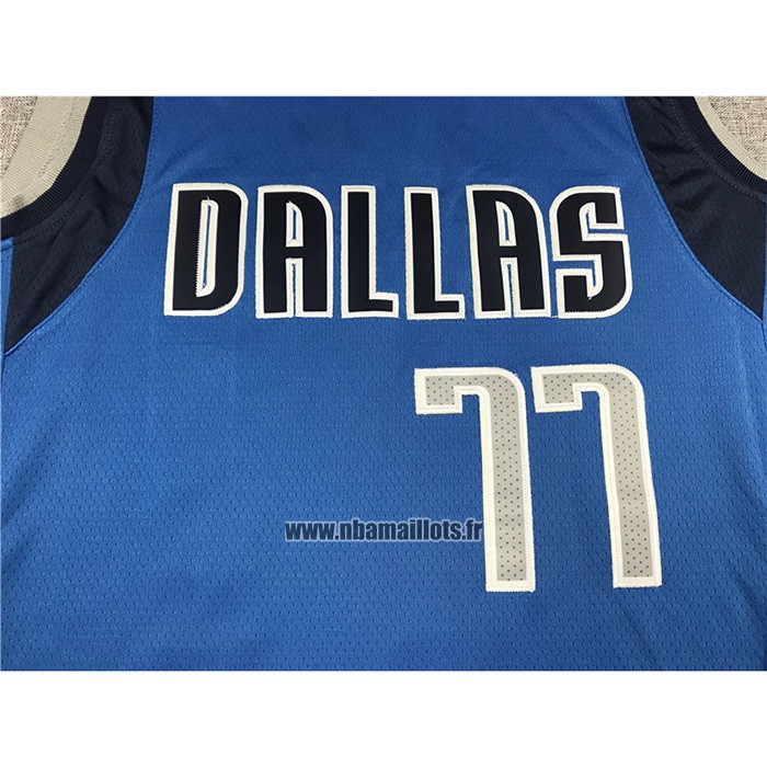 Maillot Dallas Mavericks Luka Doncic NO 77 Icon 2021 Bleu